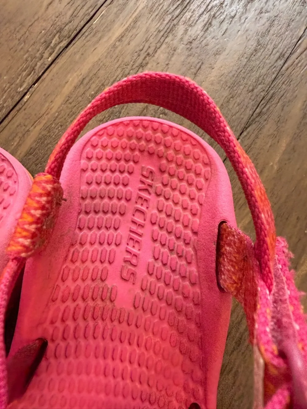 Skechers Girls Pink Sport Strappy Velcro Sandals Size 1 Youth Comfort Outdoor